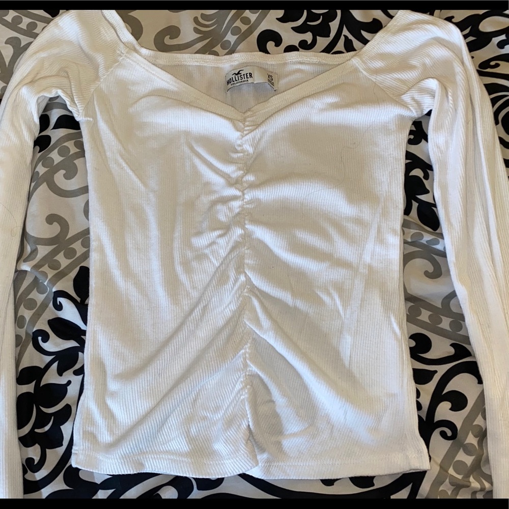 White long sleeve top